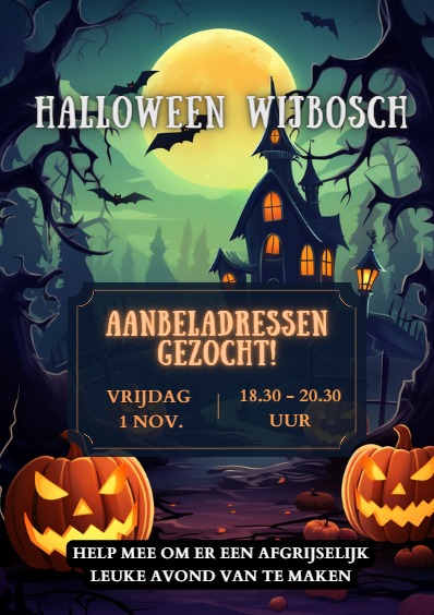 Aanbeladressen gezocht voor halloween